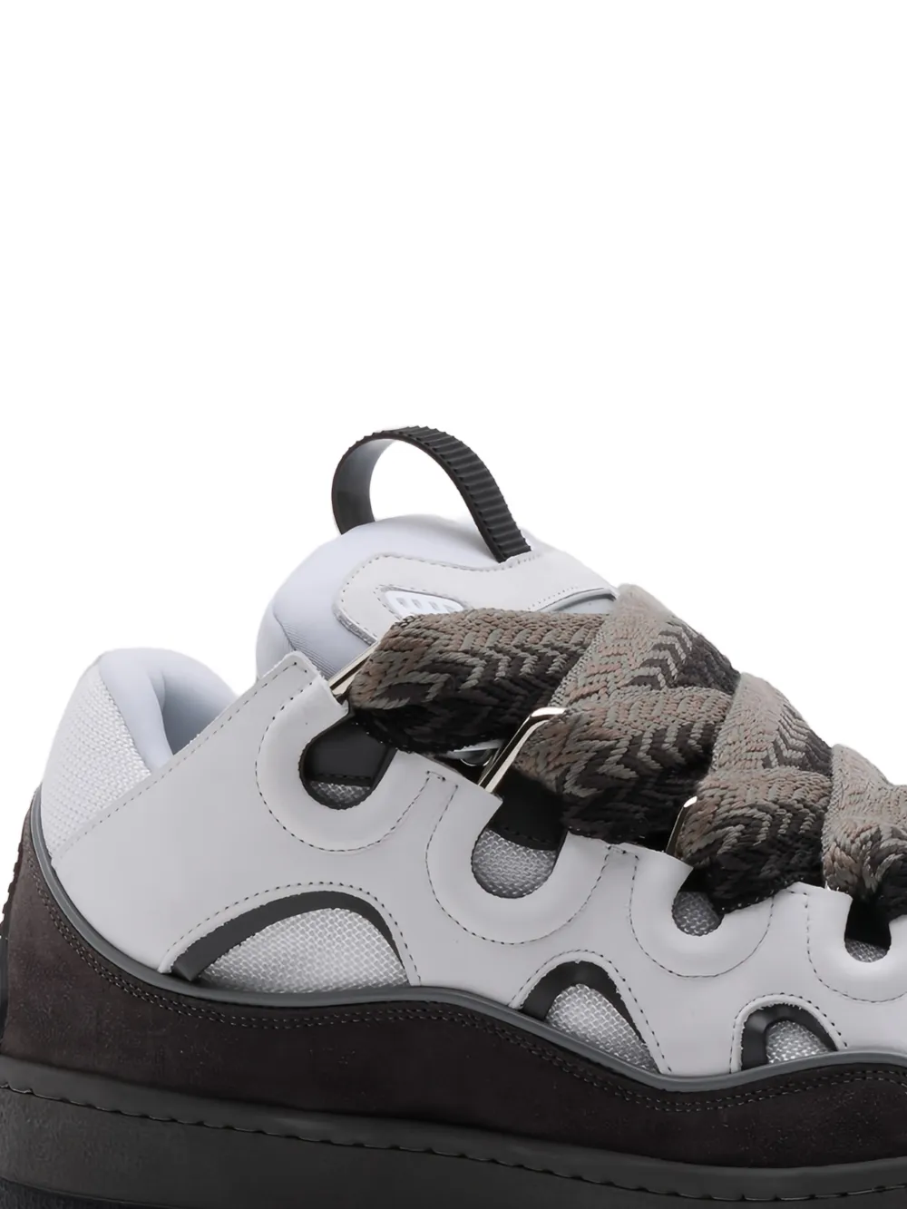 Lanvin Curb oversized-lace sneakers Grijs