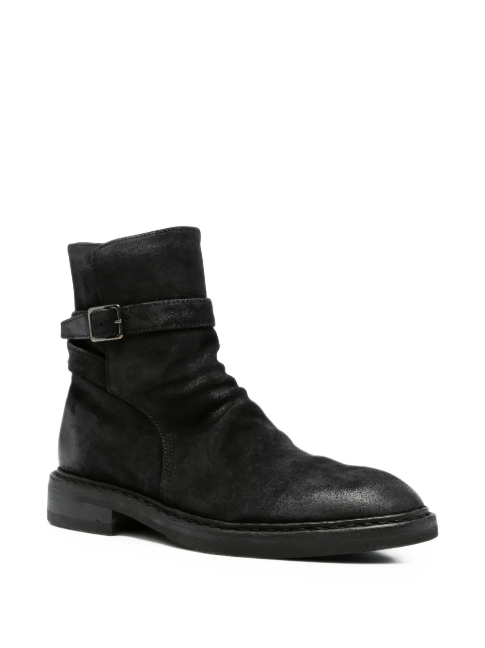 Officine Creative Concept buckled leather boots Zwart