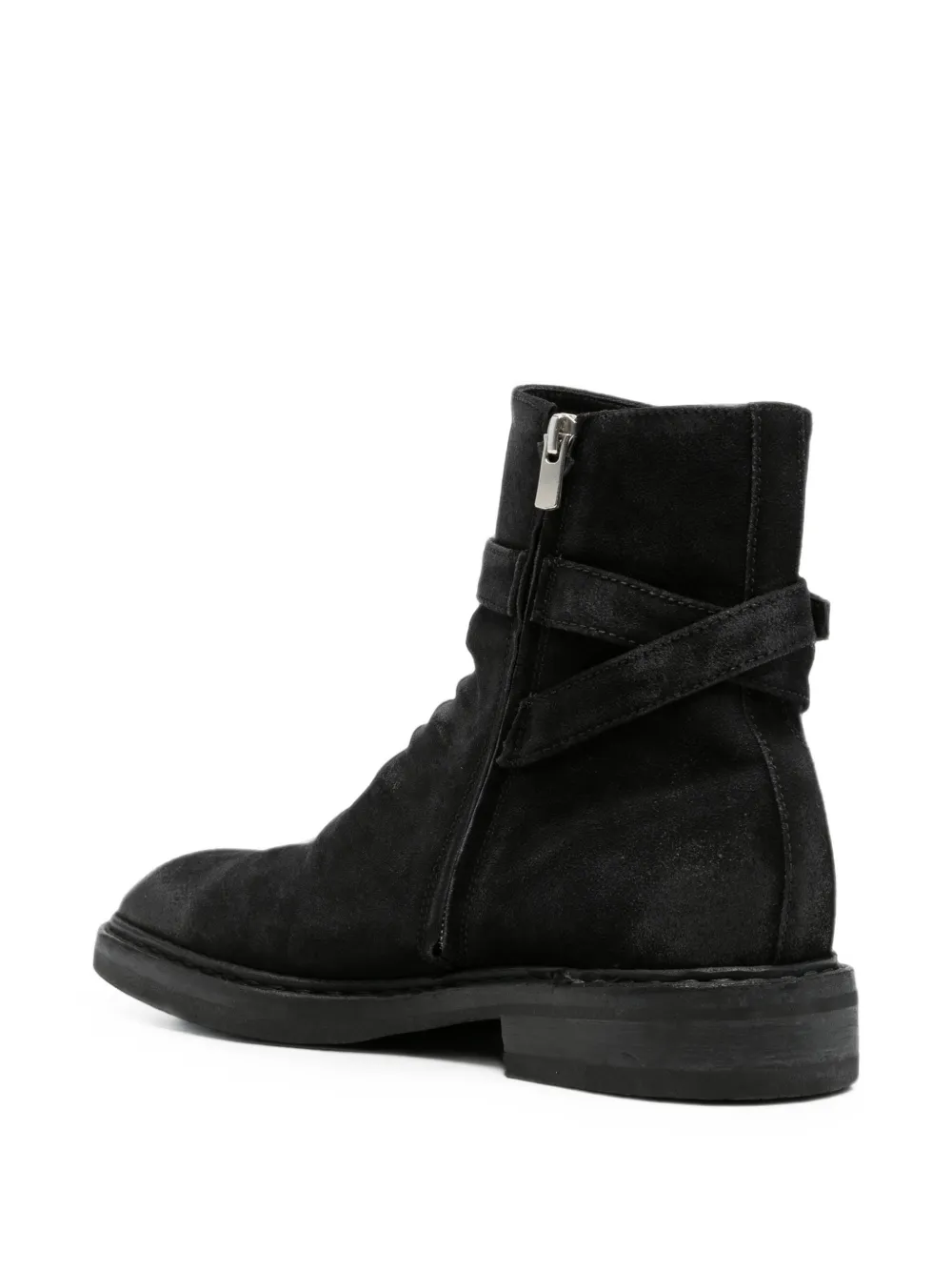 Officine Creative Concept buckled leather boots Zwart