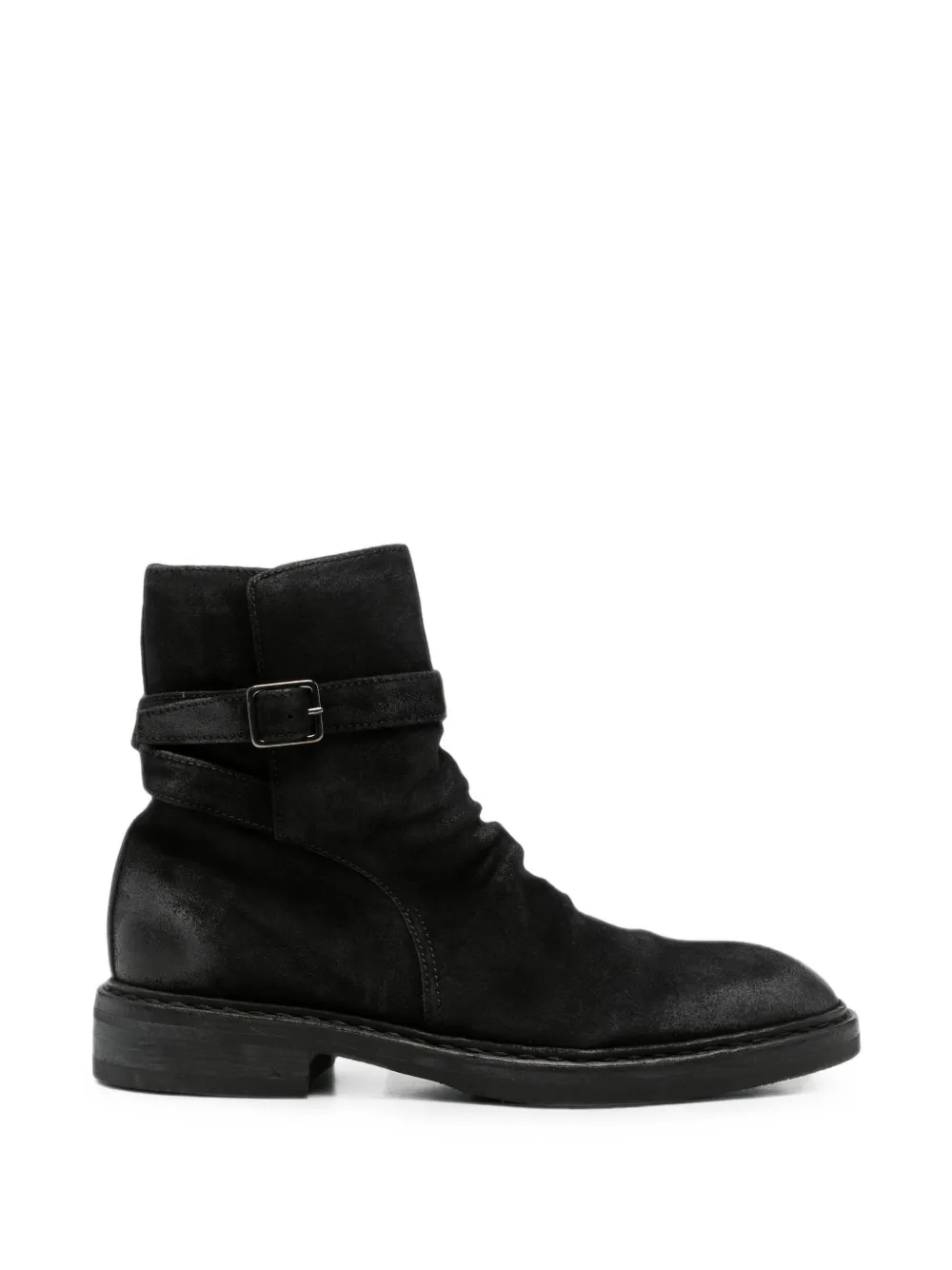 Officine Creative Concept buckled leather boots Zwart