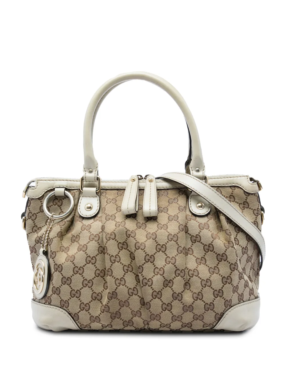 Gucci Pre-Owned 2016-2026 GG Canvas Sukey satchel - Bianco