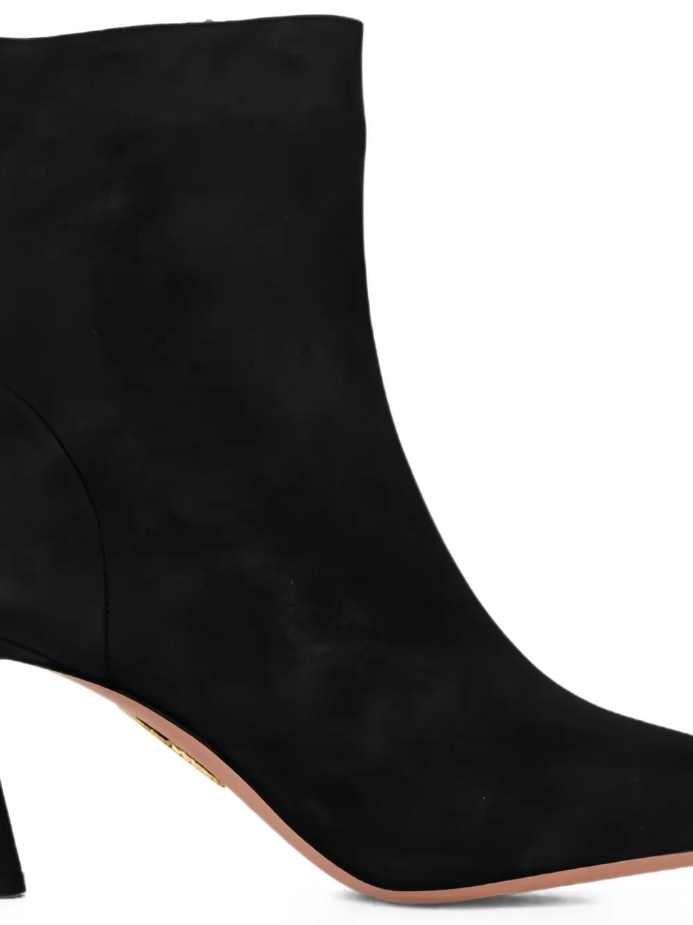 Aquazzura Amore Suede Ankle Boots in Black, view 2