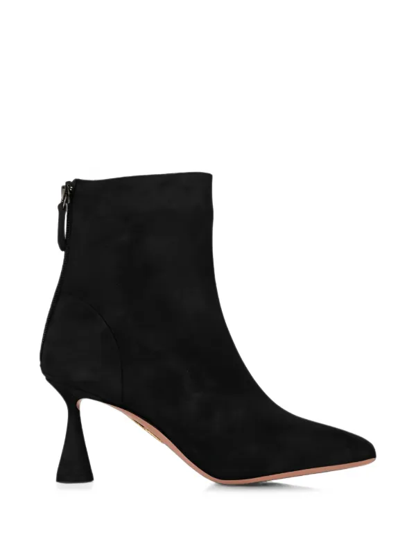Aquazzura Amore Suede Ankle Boots in Black