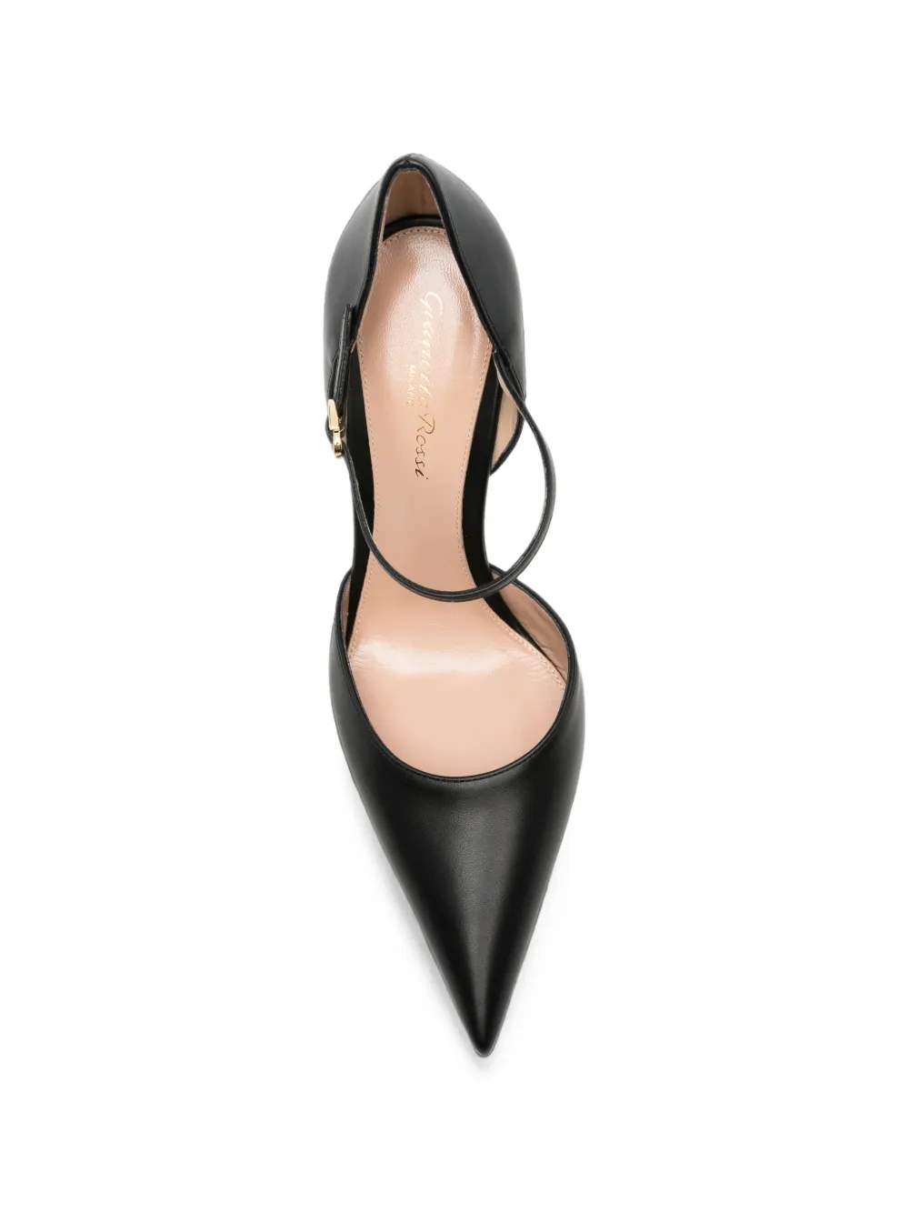 Gianvito Rossi Sofia d'Orsay leather pumps Zwart