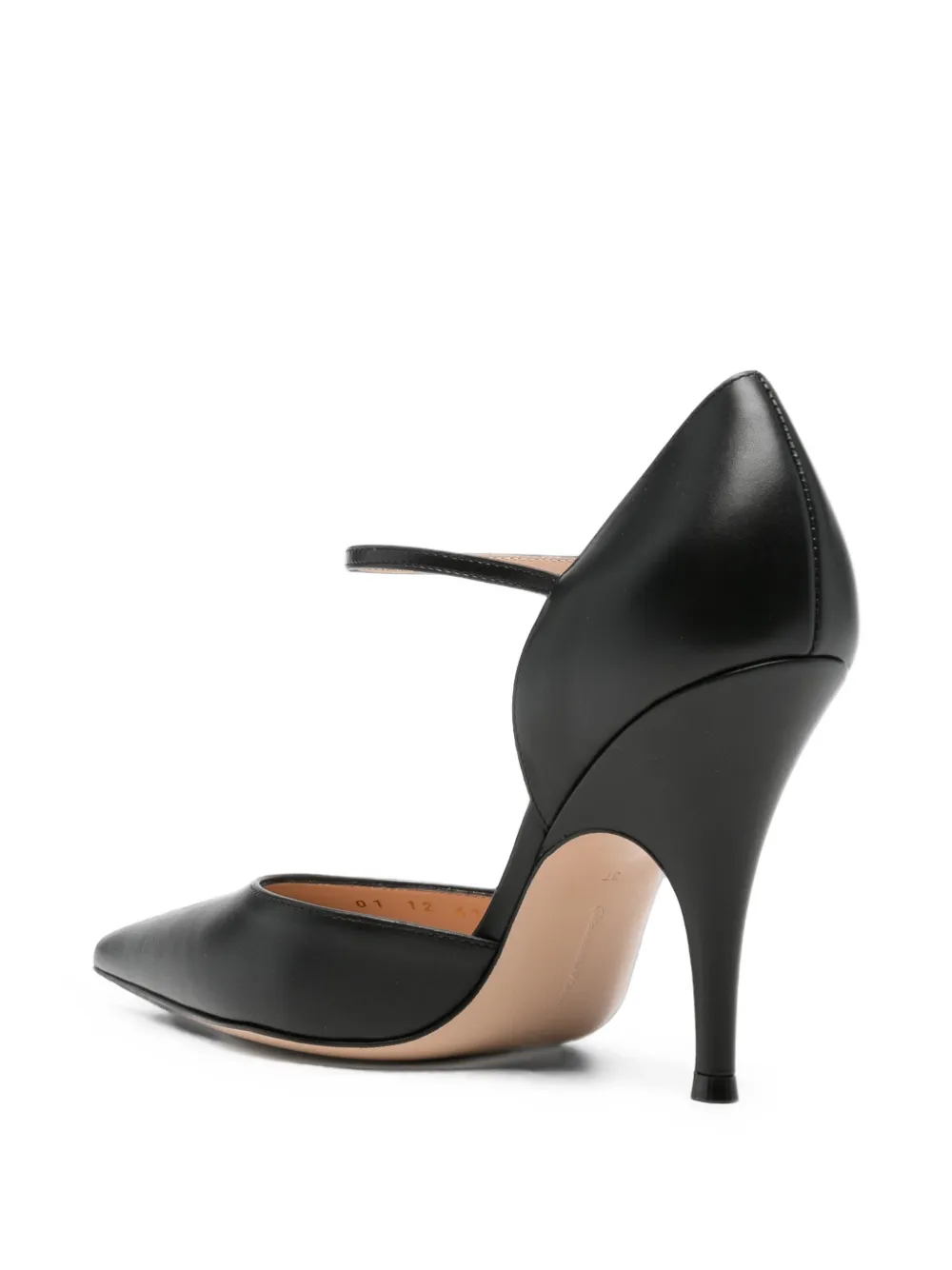Gianvito Rossi Sofia d'Orsay leather pumps Zwart