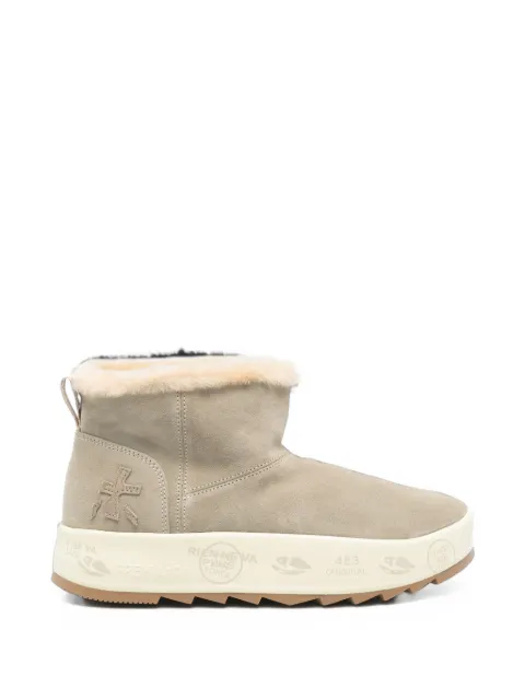 Premiata shearling-trim suede ankle boots