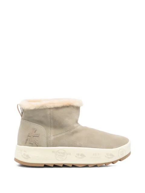 Premiata shearling-trim suede ankle boots