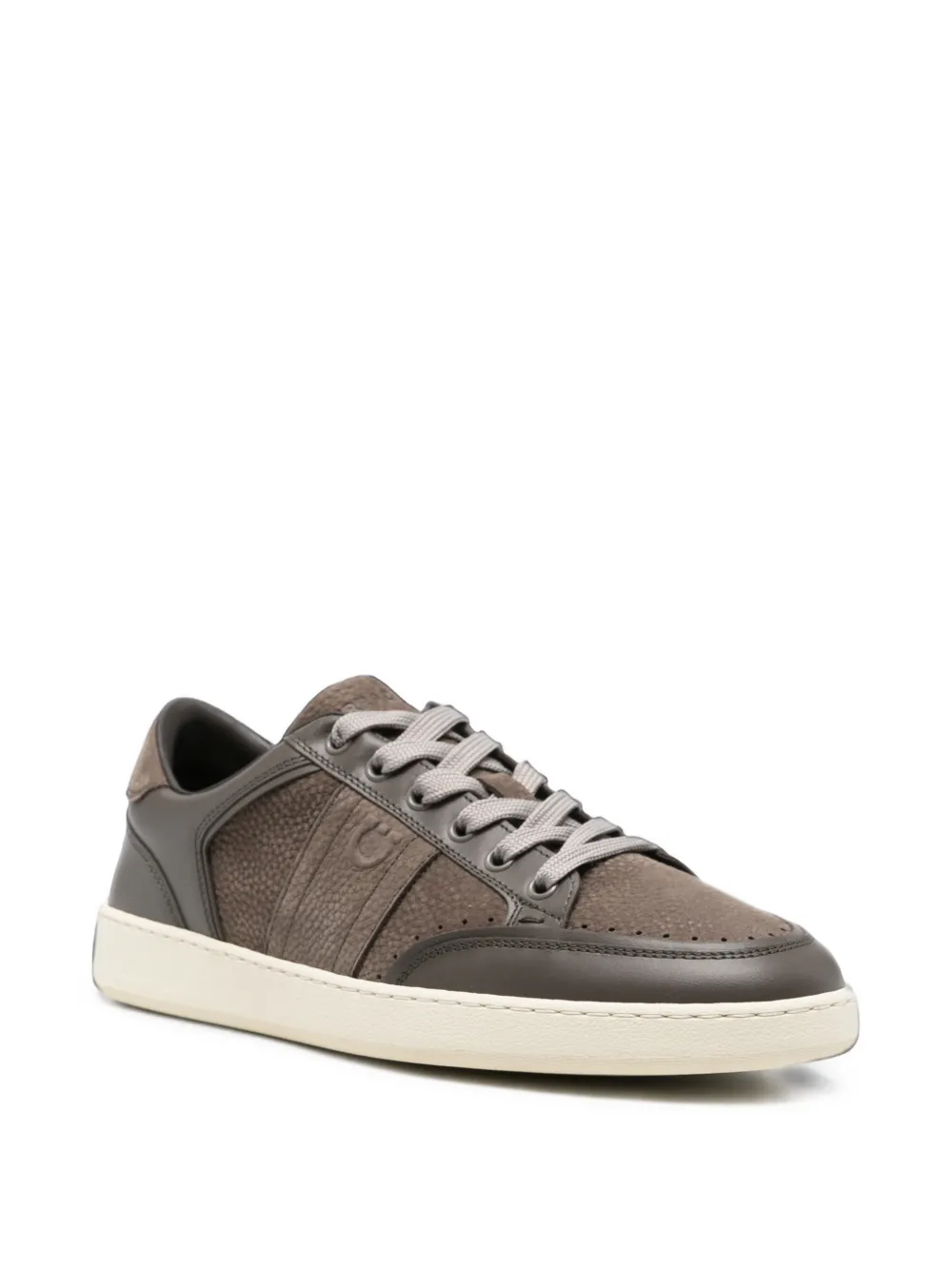 Ferragamo panelled leather sneakers Bruin