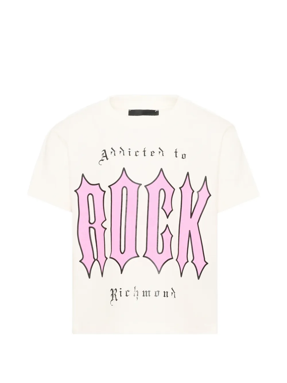 John Richmond Junior slogan-print cotton T-shirt - Bianco