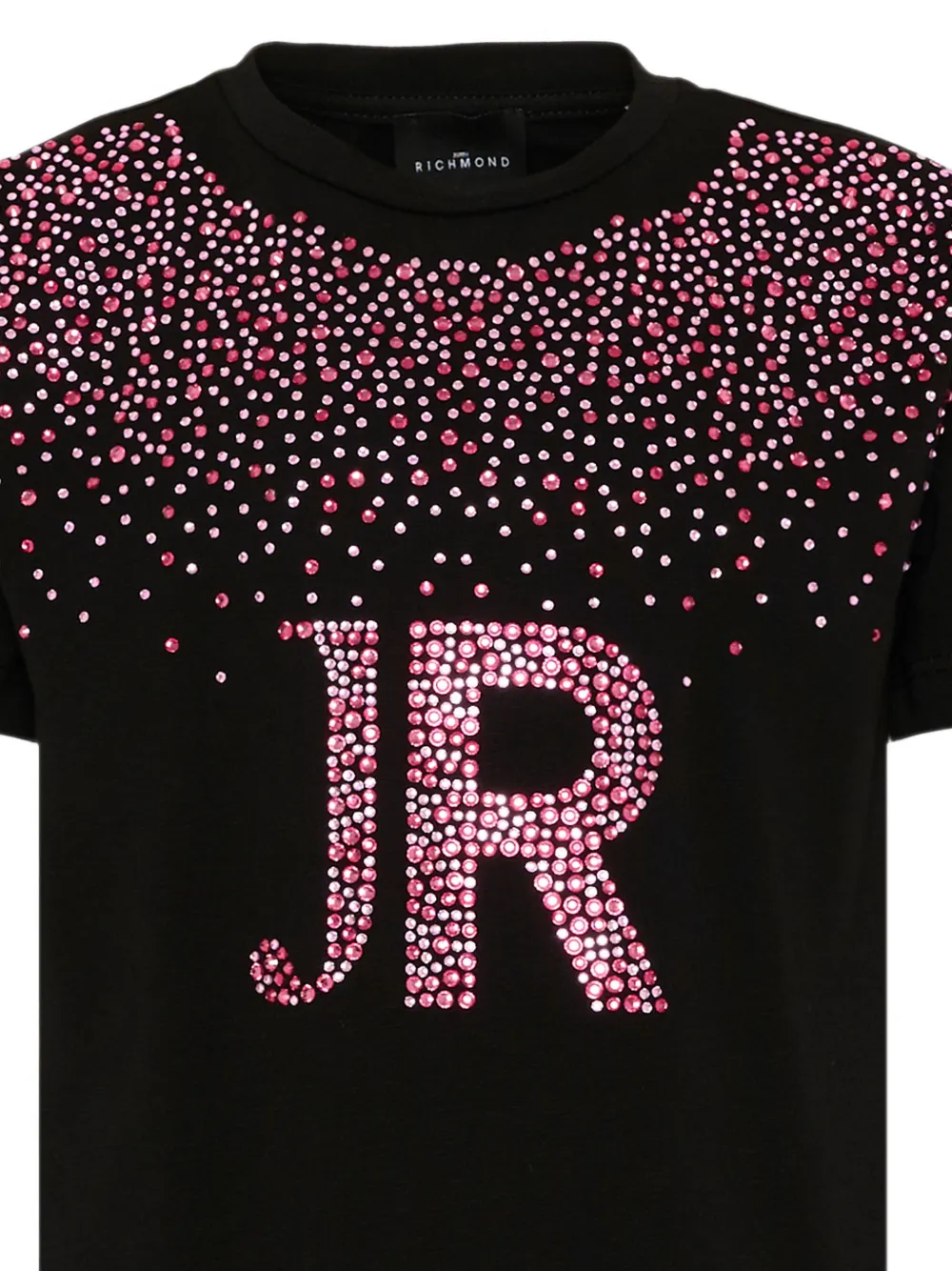 John Richmond Junior T-shirt met stras Zwart
