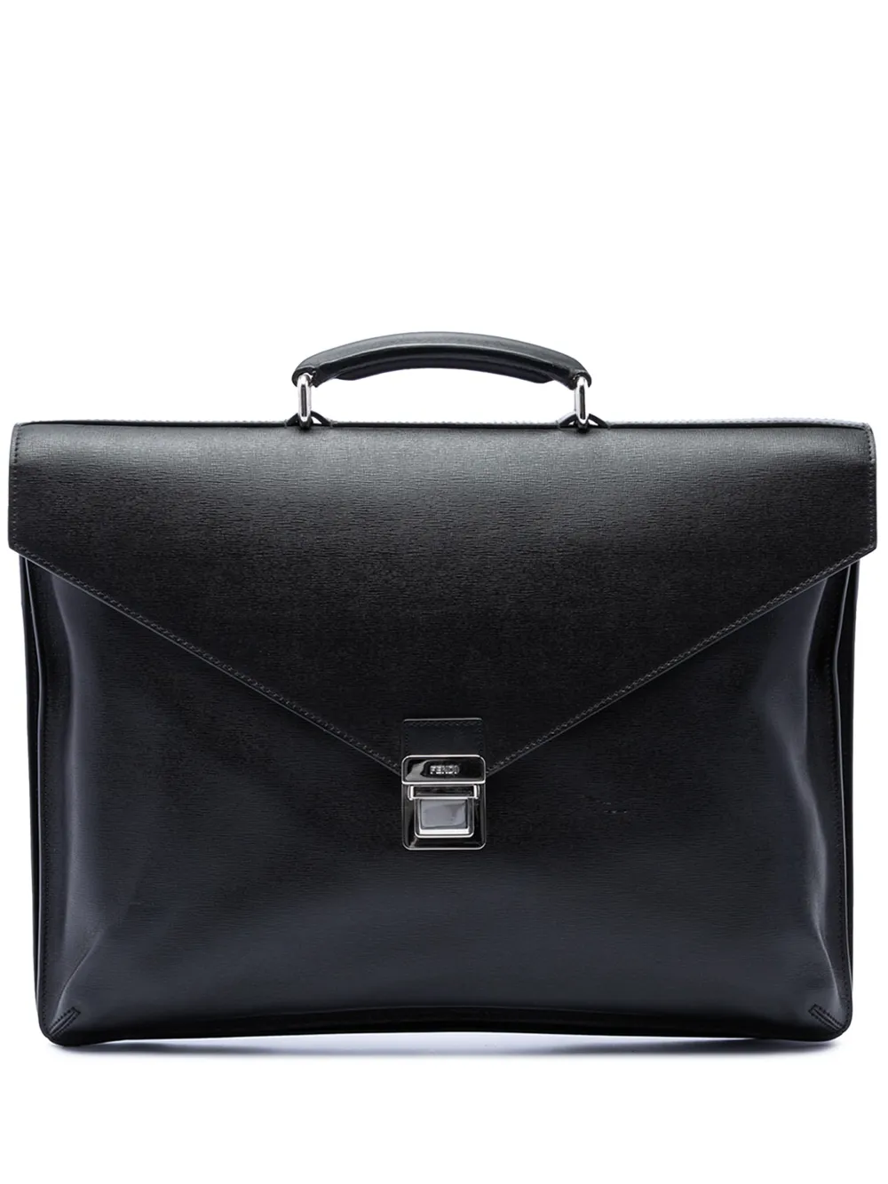 Fendi Pre-Owned 2010-2026 Leather Envelope Briefcase business bag - Nero
