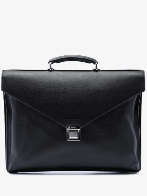 Fendi Pre-Owned 2010-2026 Leather Envelope Briefcase business bag