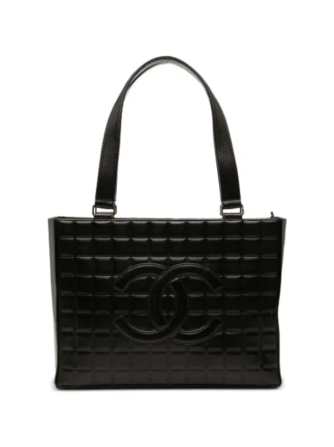 CHANEL Pre-Owned 2002-2003 CC Chocolate Bar Lambskin tote bag