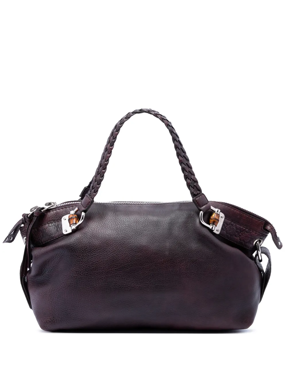 Gucci Pre-Owned 2016-2026 Medium Leather Bamboo Bar tote bag - Violett