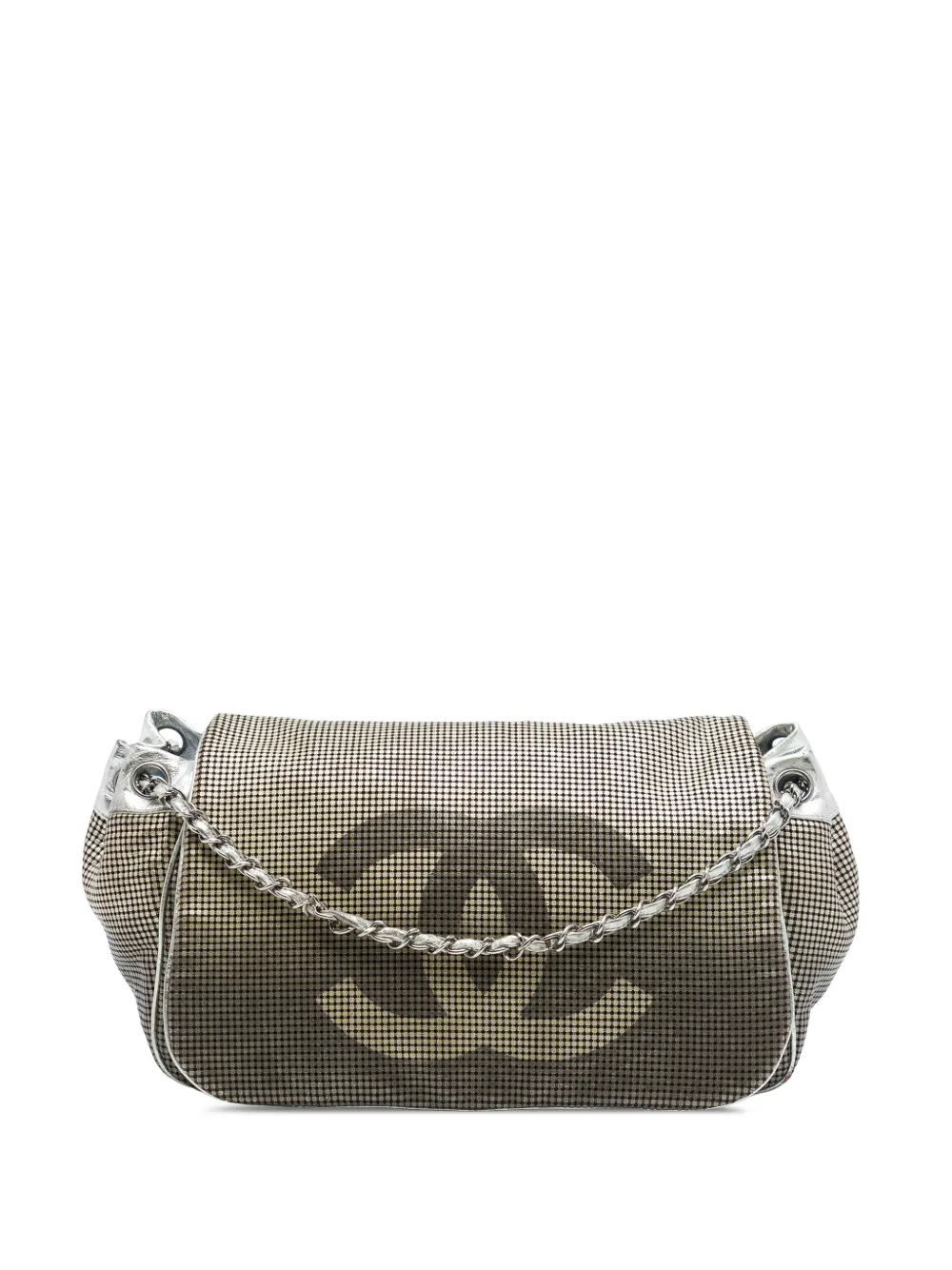CHANEL Pre-Owned 2006-2008 Metallic Perforated Lambskin Hollywood Accordion Flap shoulder bag - Oro