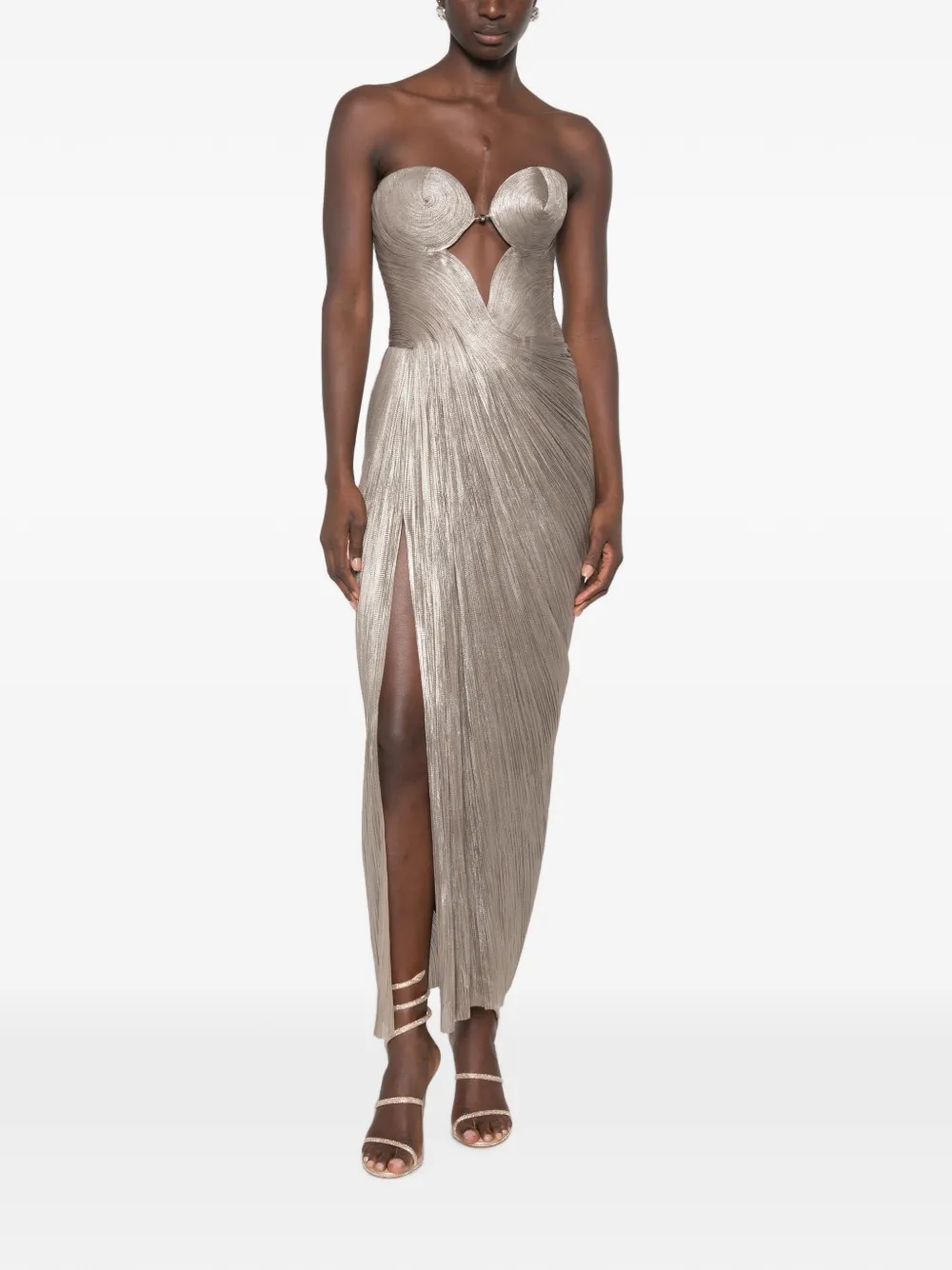 Maria Lucia Hohan cut-out lace-up maxi dress Bruin