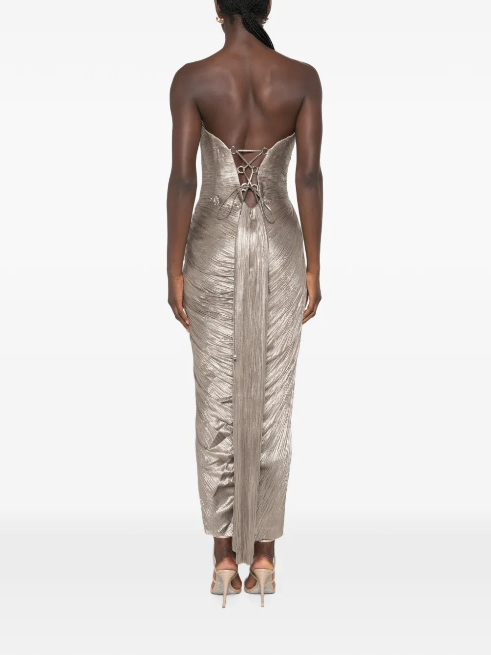 Maria Lucia Hohan cut-out lace-up maxi dress Bruin
