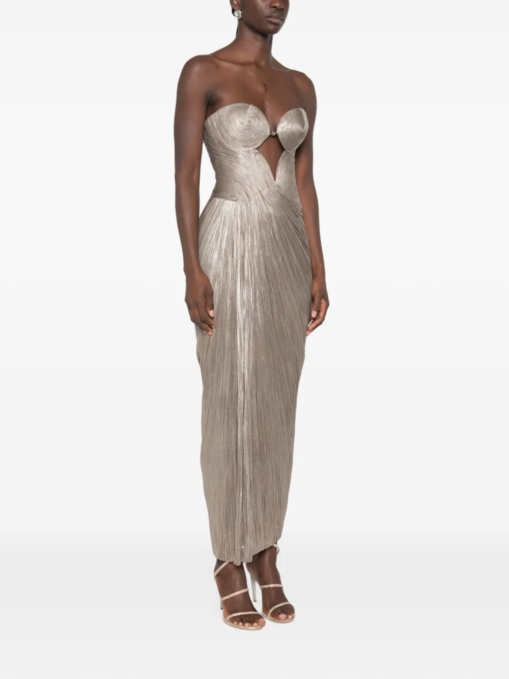 Maria Lucia Hohan cut-out lace-up maxi dress Bruin