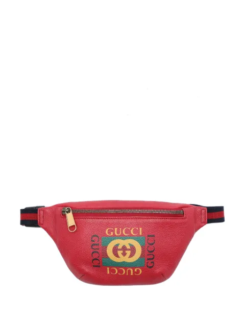 Gucci Pre-Owned 2016-2026 Small Grained Calfskin Web Logo belt bag