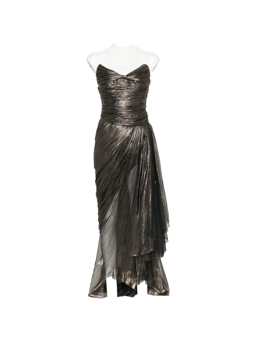 Maria Lucia Hohan metallic-effect lace-up dress - Grau