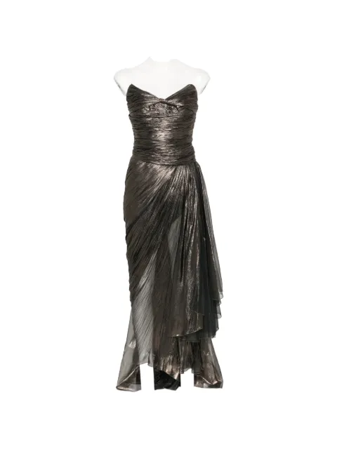 Maria Lucia Hohan metallic-effect lace-up dress