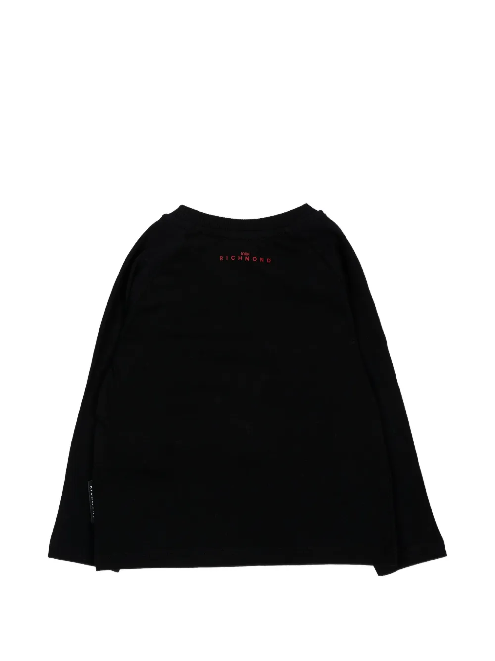 John Richmond Junior T-shirt met logopatch Zwart