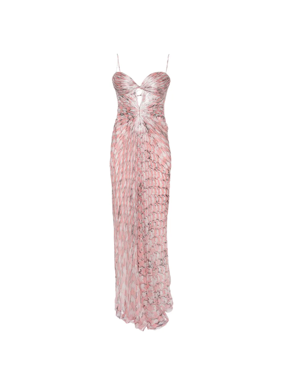 Maria Lucia Hohan plissé-effect cutout maxi dress Roze