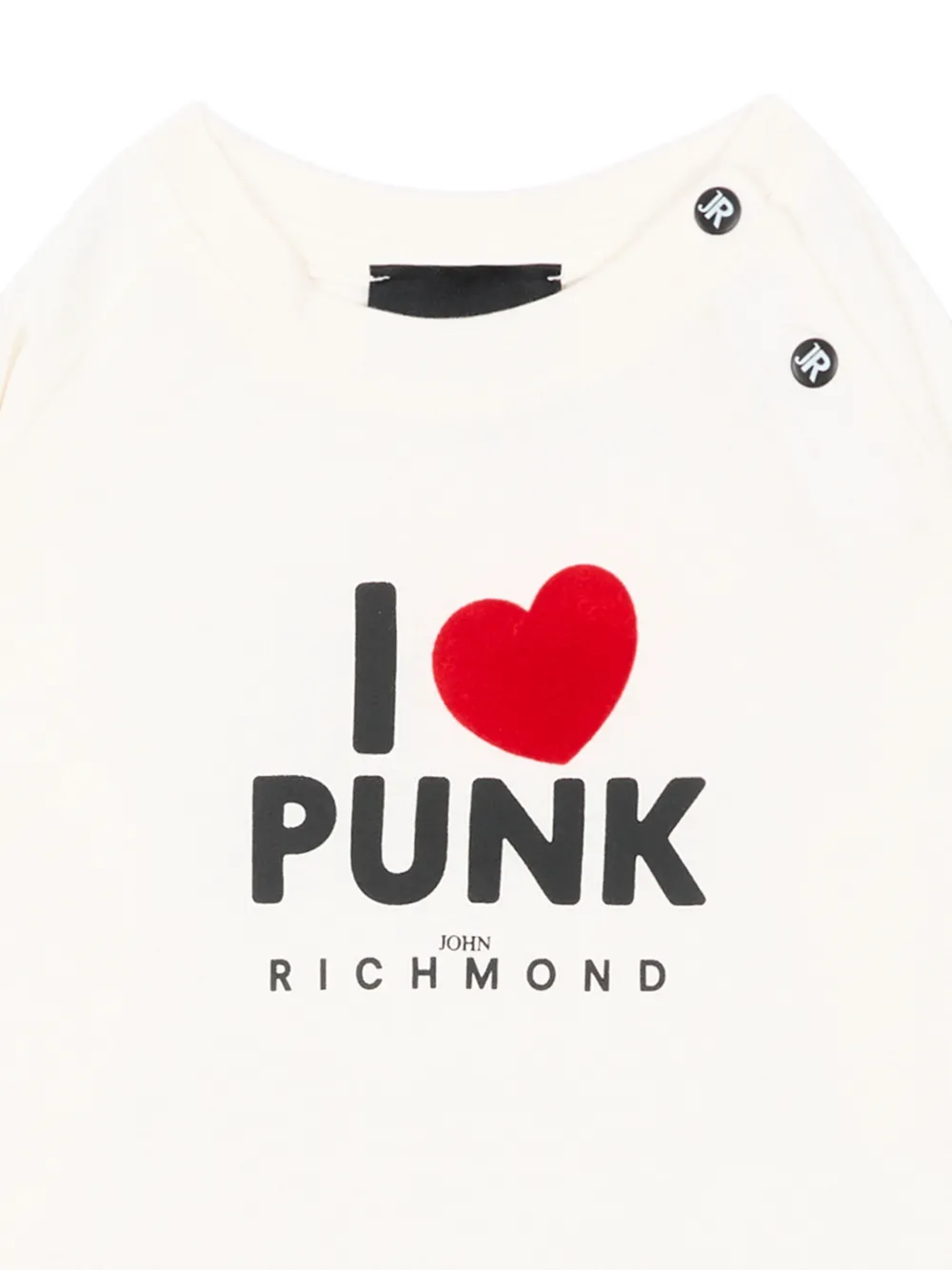 John Richmond Junior Twee T-shirts met ruches en tekst Wit