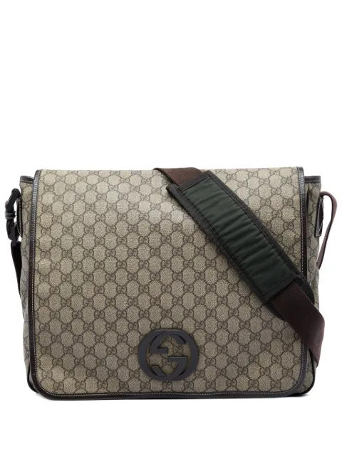 Gucci Pre-Owned 2016-2026 Large GG Supreme Interlocking G Messenger Bag crossbody bag