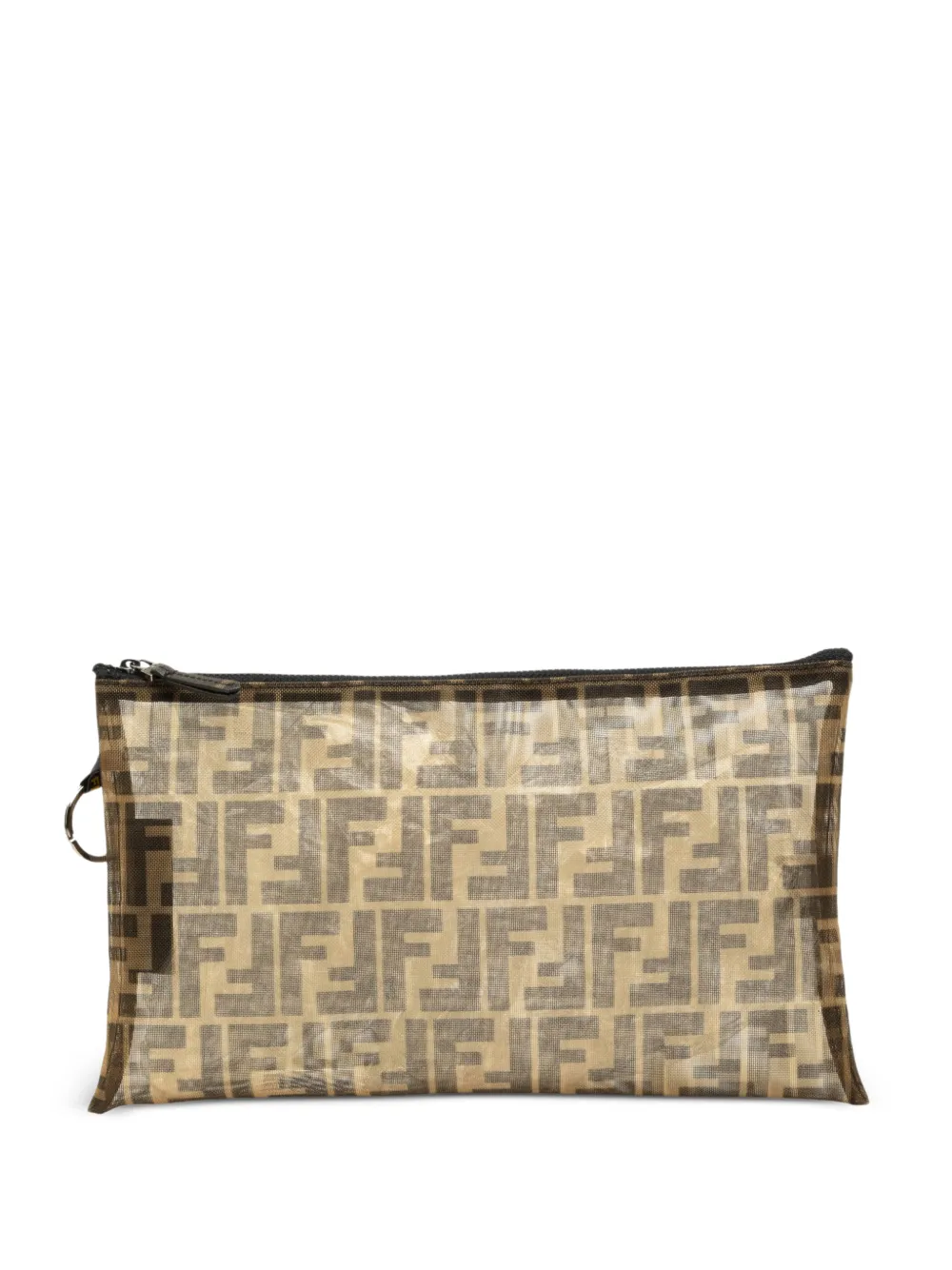 Fendi Pre-Owned Clutch in rete con motivo Zucca 2000-2010 - Marrone