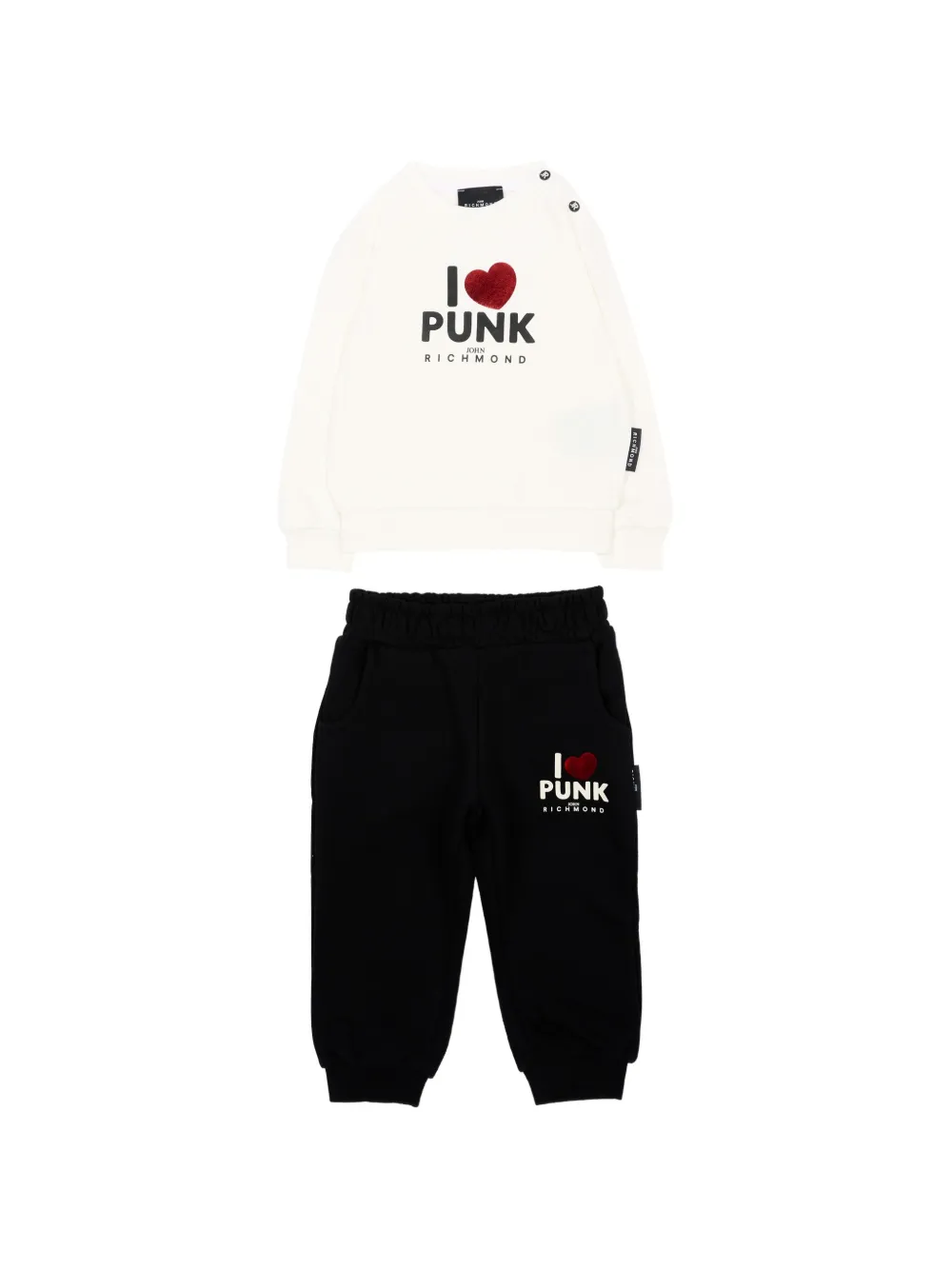 John Richmond Junior logo-print trousers (set of two) - Bianco