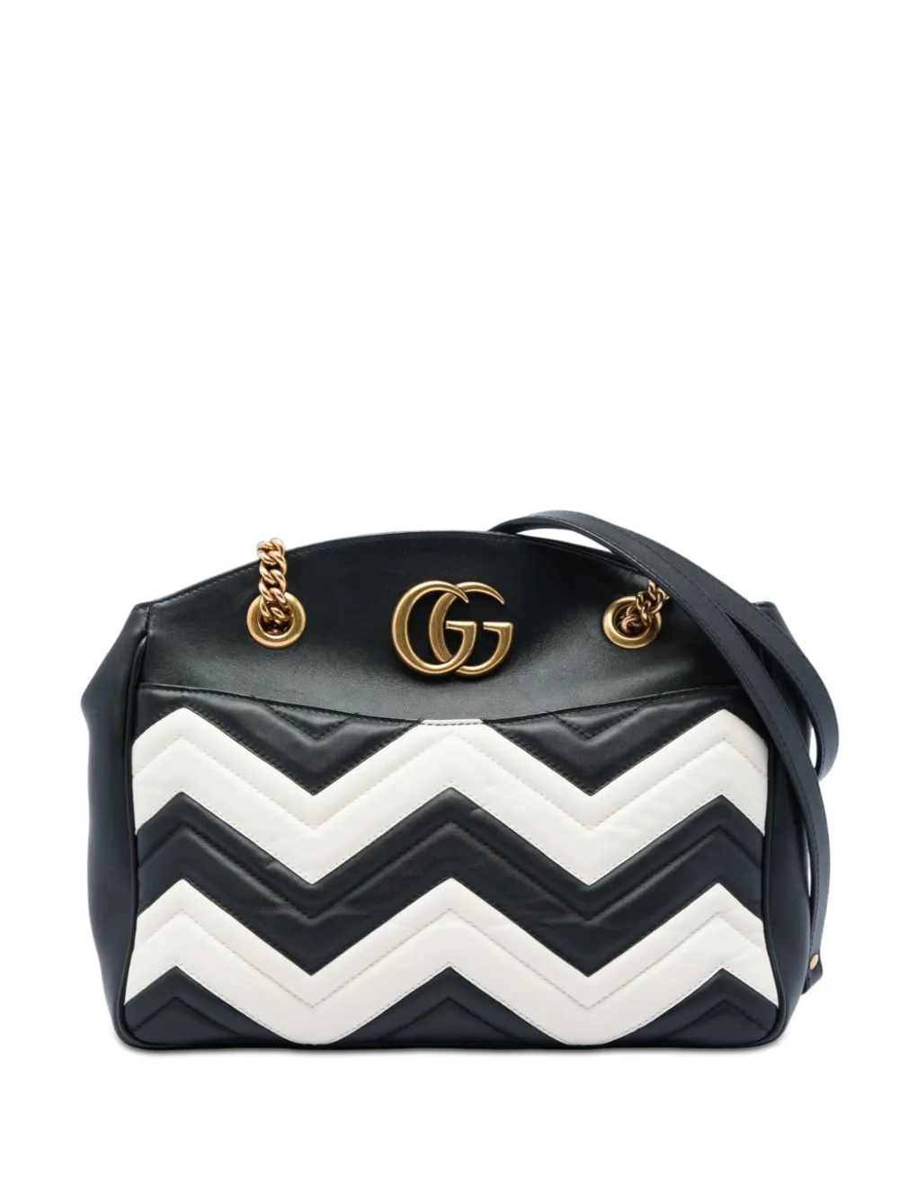 Gucci Pre-Owned 2016-2026 Medium GG Marmont Matelasse Leather Chain shoulder bag - Nero