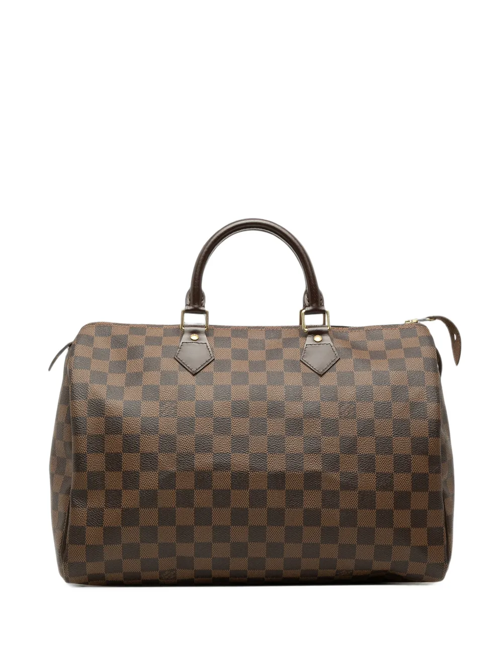 Louis Vuitton Pre-Owned 2010 Damier Ebene Speedy 35 boston bag - Braun