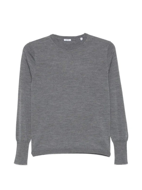 ASPESI Crew-neck Long-sleeve Sweater in Grey