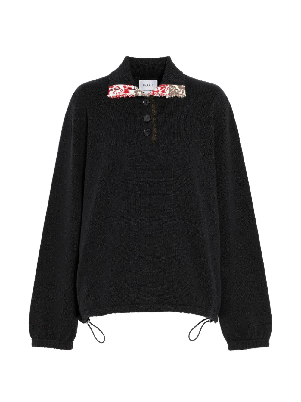 Barrie contrast-collar cashmere sweater - Schwarz
