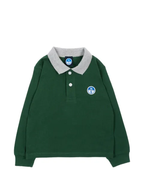 North Sails Kids logo-patch long-sleeve polo shirt