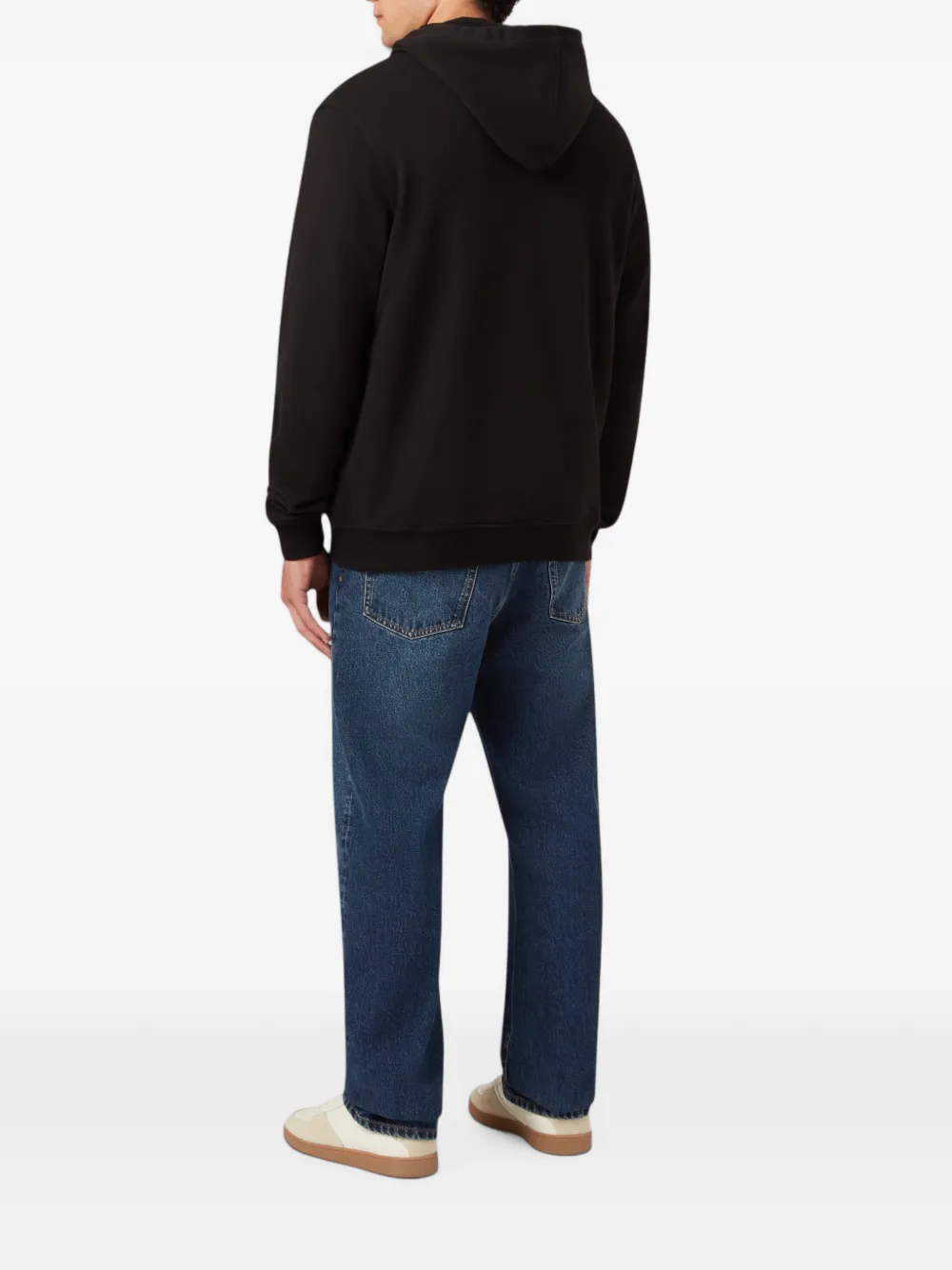 Belstaff hoodie met logopatch en rits Zwart