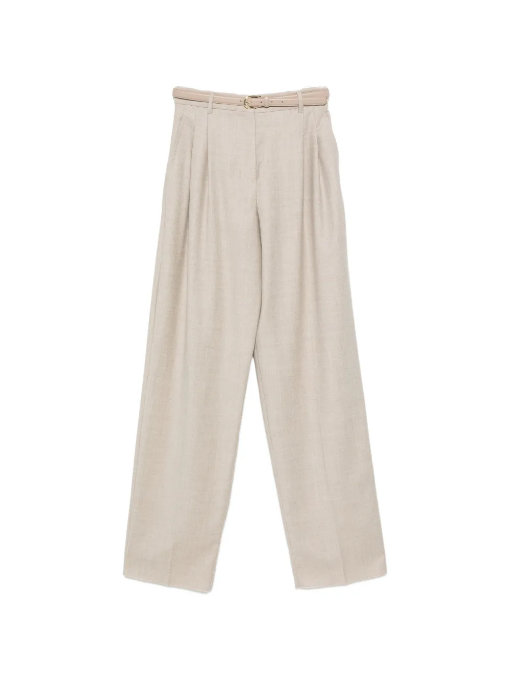 Max Mara Lago belted pleated trousers - Nude