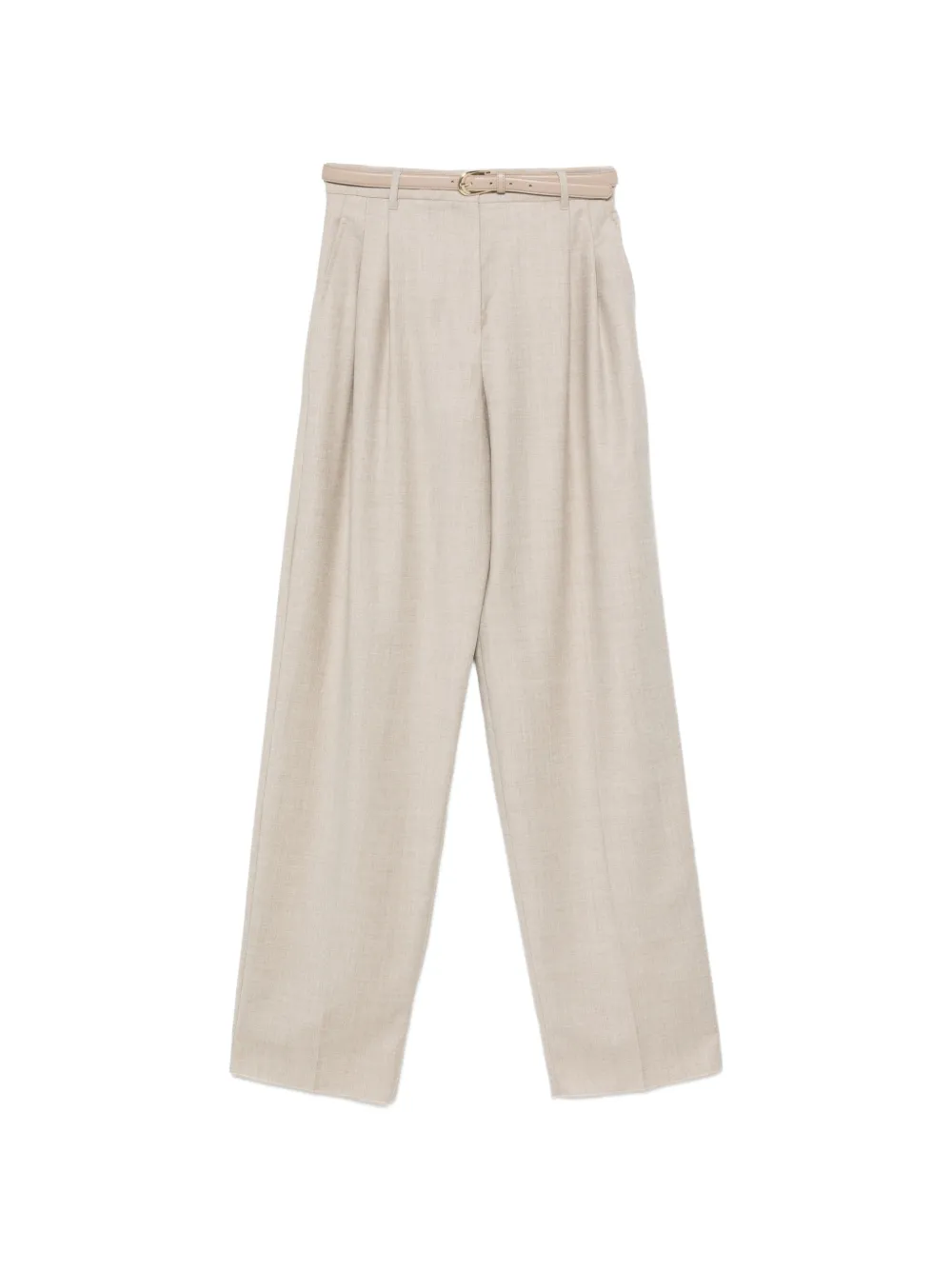 Max Mara Lago belted pleated trousers - Toni neutri