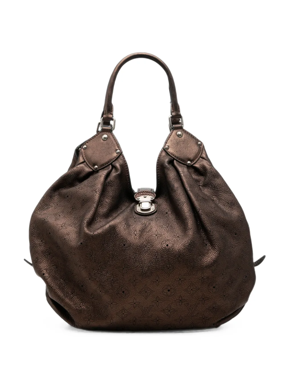 Louis Vuitton Pre-Owned 2008 Monogram Mahina XL hobo bag - Braun