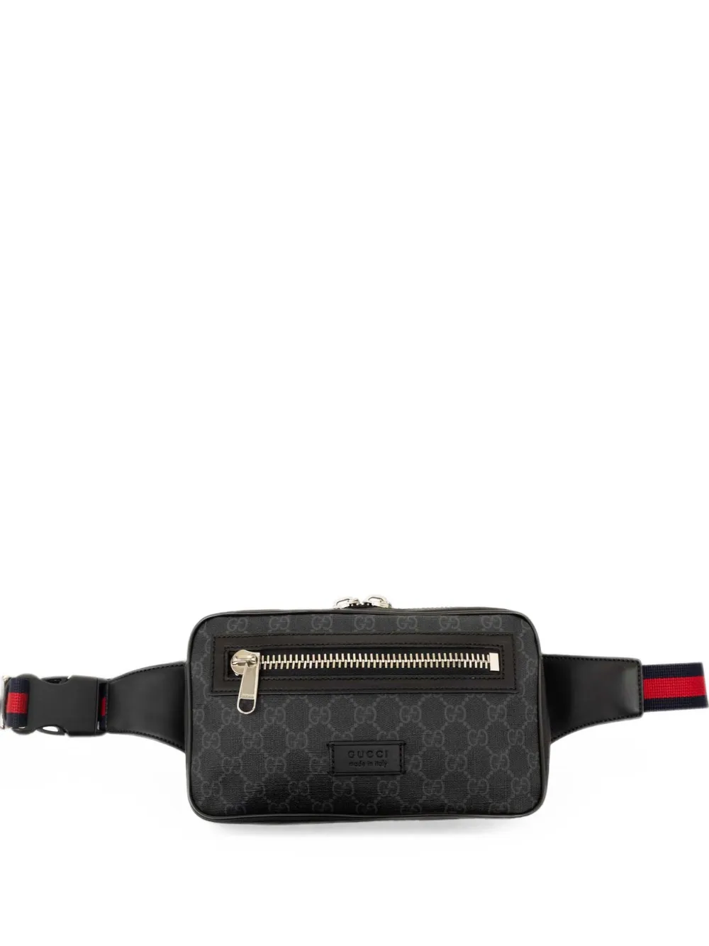 Gucci Pre-Owned Marsupio Night Courrier in tessuto GG Supreme con decorazione Web 2000-2015 - Nero