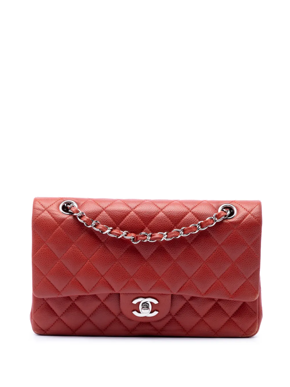 CHANEL Pre-Owned 2010-2011 Medium Classic Caviar Double Flap shoulder bag - Rosso
