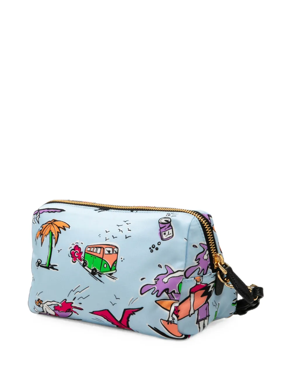 Prada Pre-Owned 2013-2026 Tessuto Stampato Cosmetic pouch - Blau