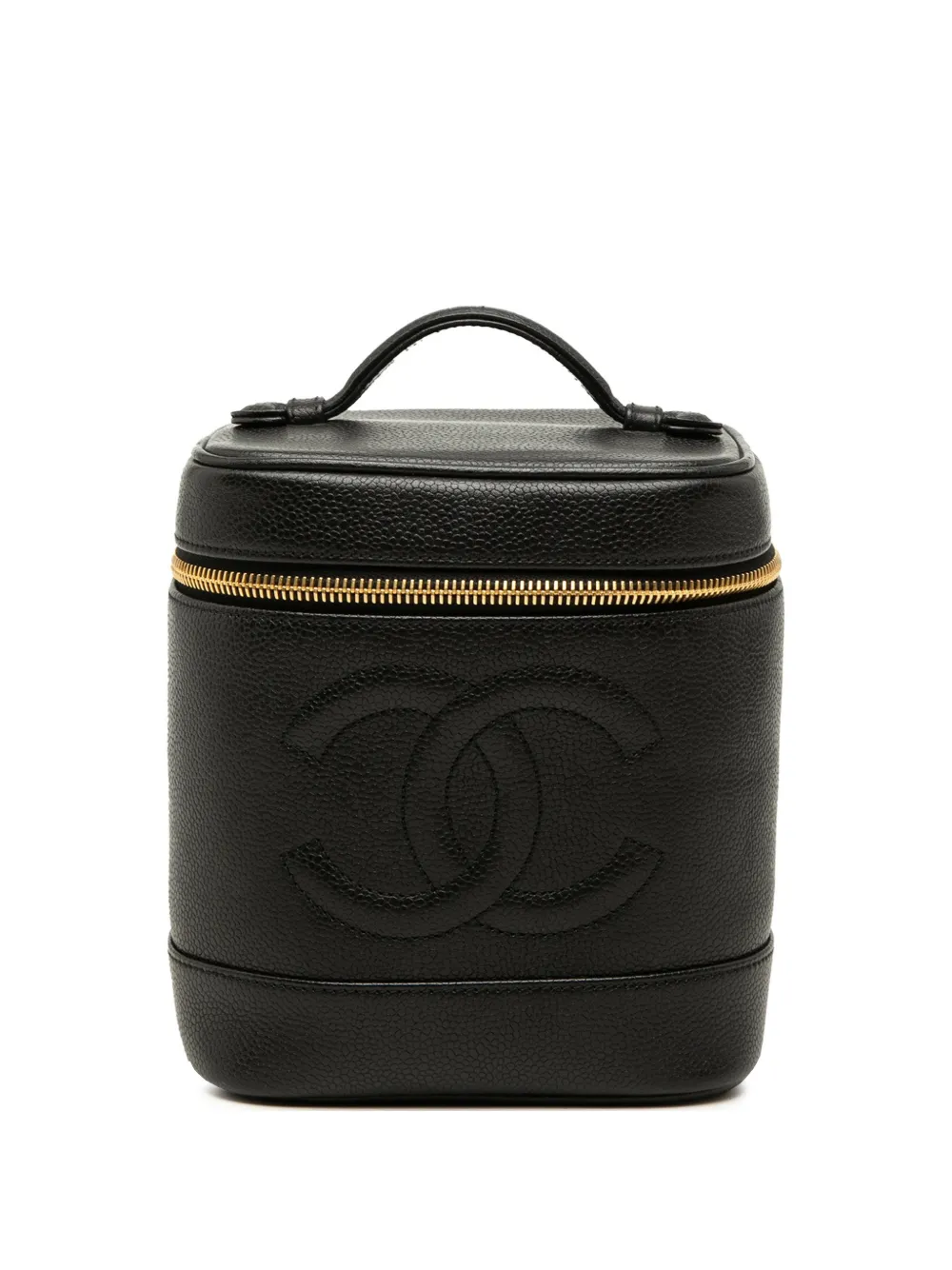 CHANEL Pre-Owned 1996-1997 CC Caviar vanity bag - Nero