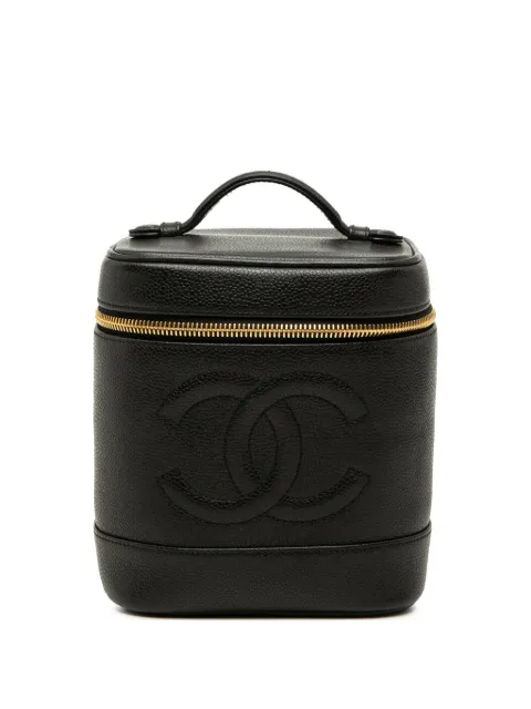 CHANEL Pre-Owned cosmetiquera de piel caviar con CC 1996-1997