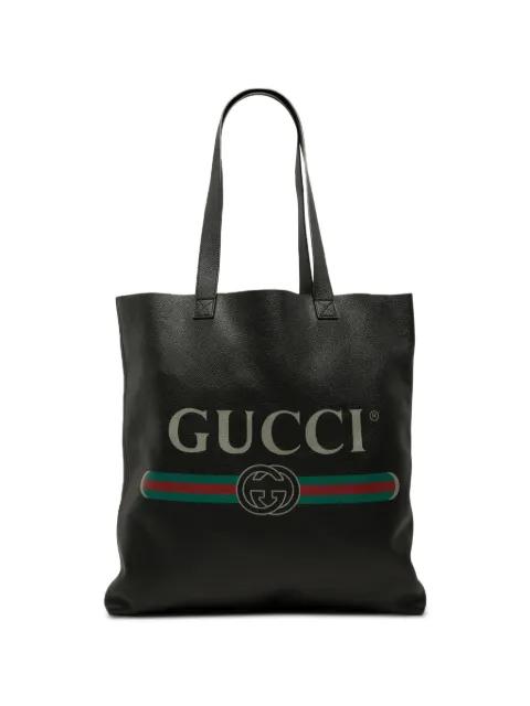 Gucci Pre-Owned tote de piel de becerro con logo 2016-2026