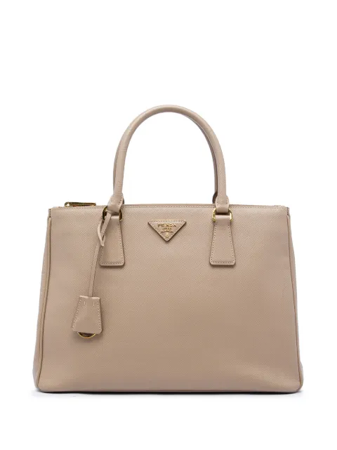 Prada Pre-Owned bolsa satchel Lux Galleria Double Zip grande de piel Saffiano 2010-2026