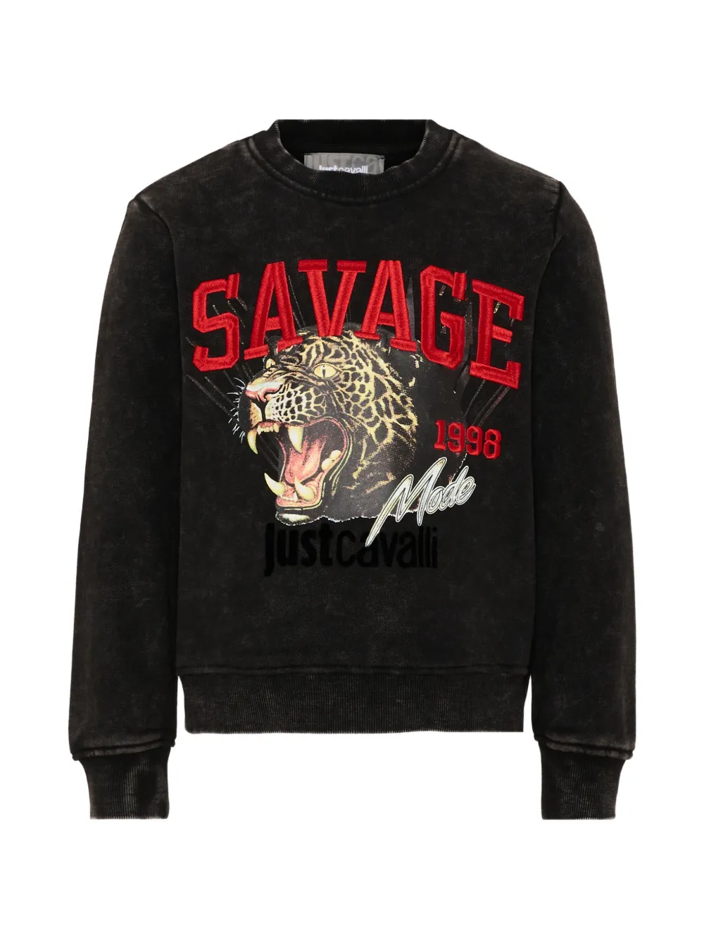 Just Cavalli Kids graphic-print sweatshirt - Nero