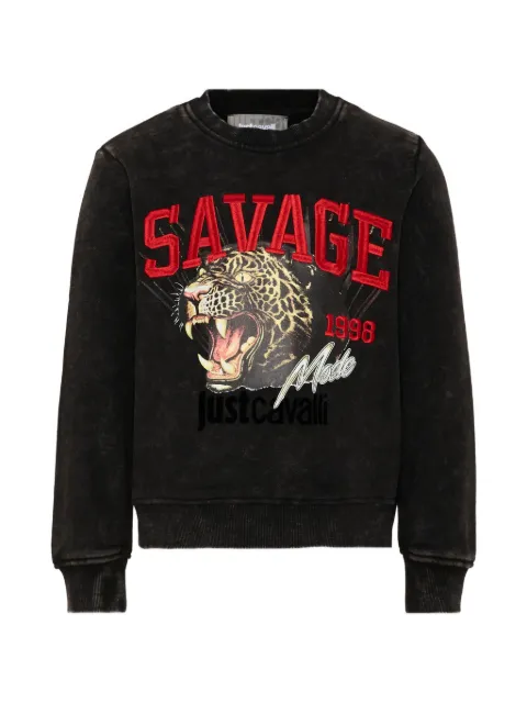 Just Cavalli Kids graphic-print sweatshirt