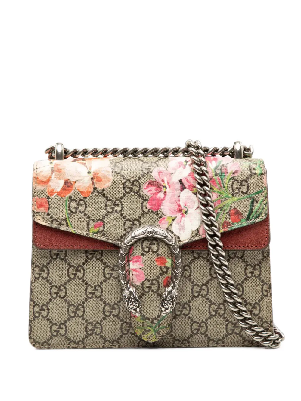Gucci Pre-Owned 2016-2026 Small GG Supreme Blooms Dionysus crossbody bag - Nude